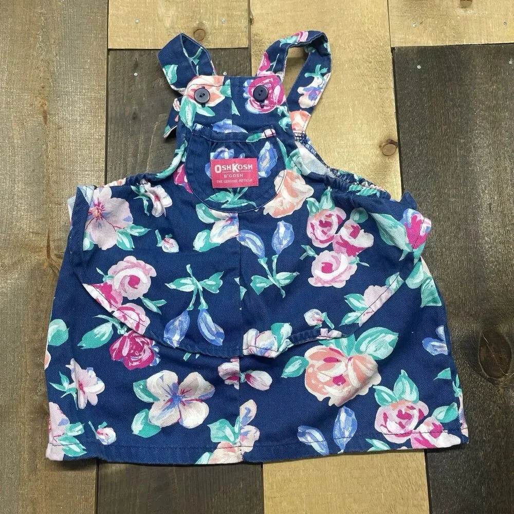 Vintage OshKosh Baby B'Gosh 18mo Floral Ballet Company Bubble Romper